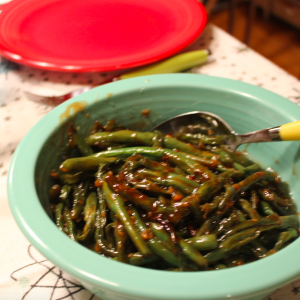 Vicki Kim's Green Beans and Sticky Rice
