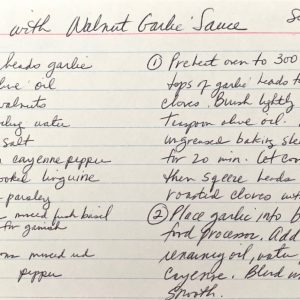 Pasta with Walnut Garlic Sauce