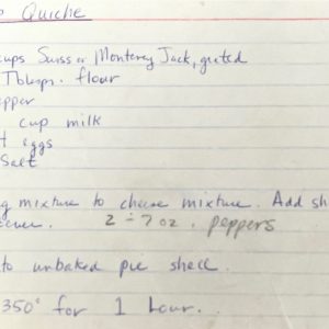 Racey's (?) Quiche