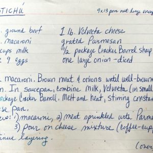 Pastitsio (or 'Pistichu' if you're in Ohio)